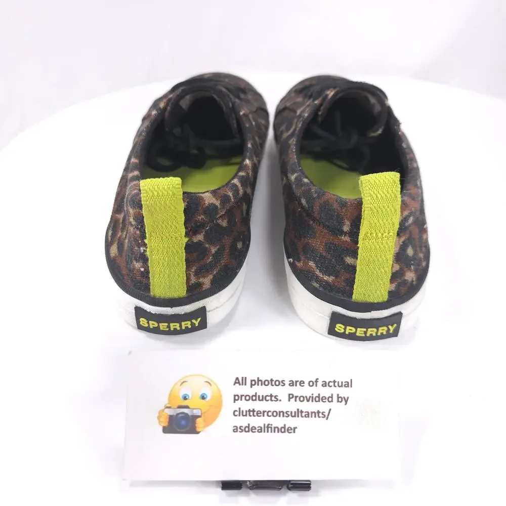 Sperry Crest Vibe Lace Up Casual Sneaker Shoe Womens Size 9 STS88919 Black